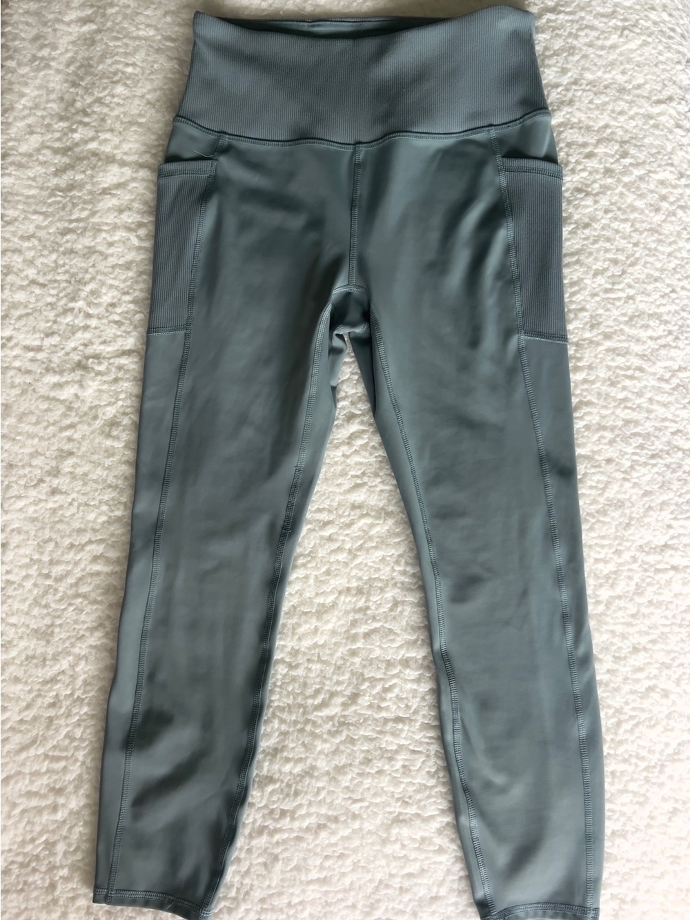 RBX Women’s High-Waist Performance Leggings in Slate Green- M
